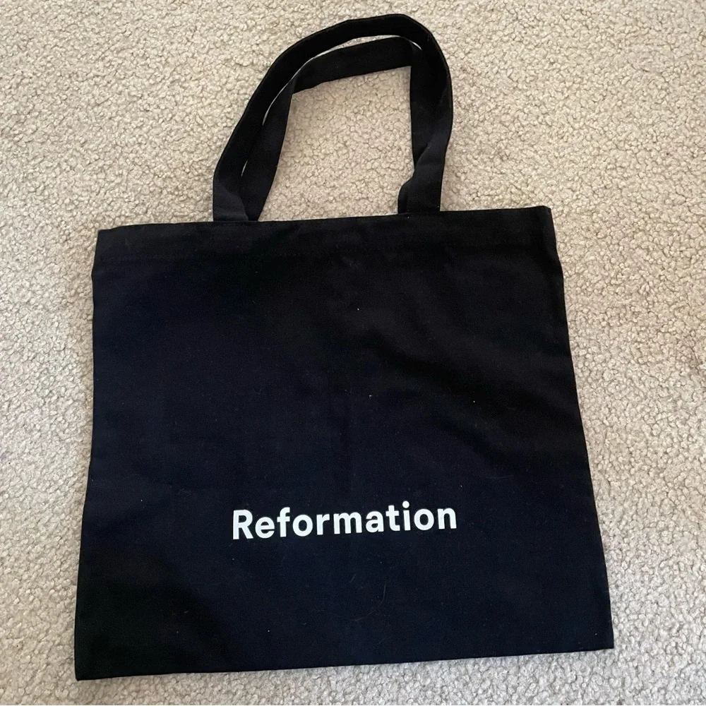 NWOT Reformation Small black and white tote bag